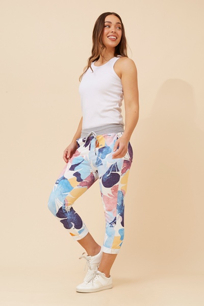 JANJA BUTTERFLY PRINT PANTS