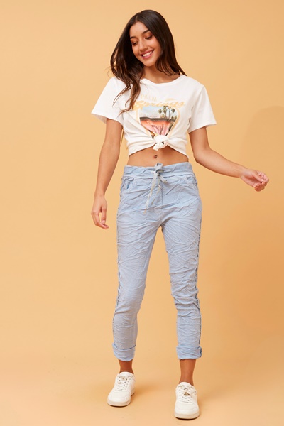 JANJA DIAMANTE DETAIL JOGGER PANTS