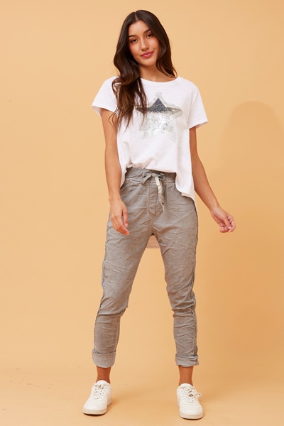 JANJA DIAMANTE DETAIL JOGGER PANTS