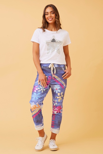 JANJA FLORAL JOGGER PANTS
