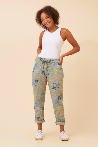 JANJA FLORAL JOGGER PANTS