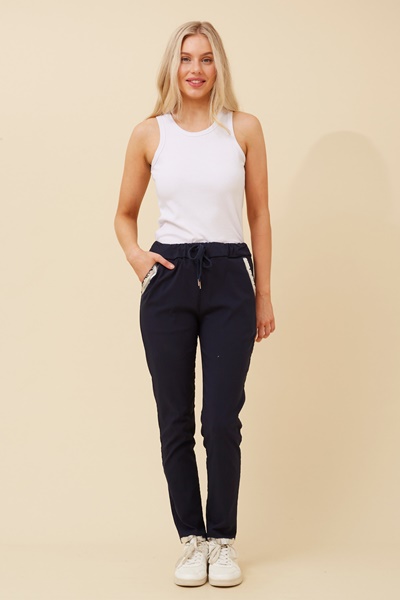 JANJA FOIL PRINT JOGGER PANTS