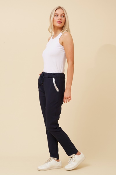 JANJA FOIL PRINT JOGGER PANTS