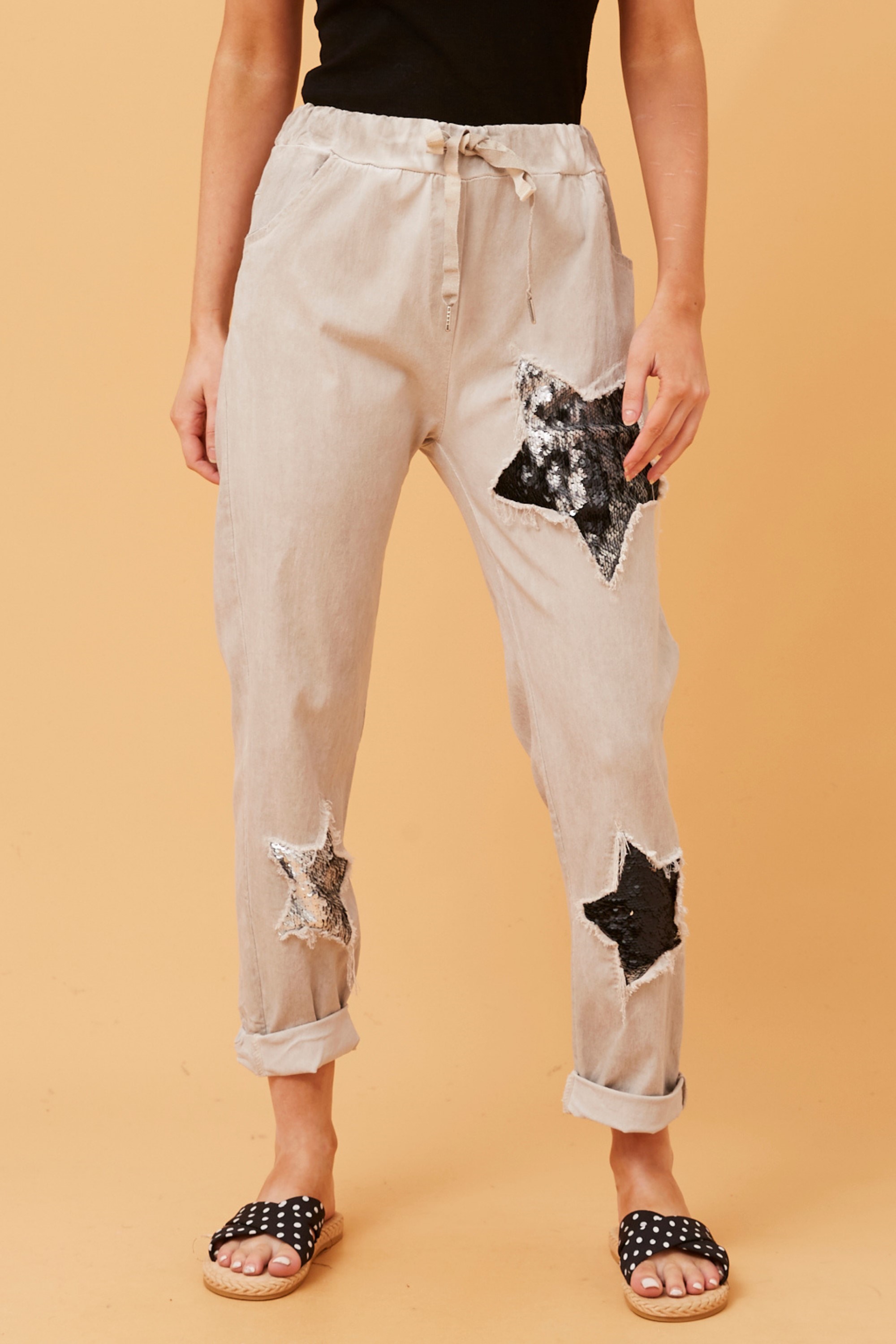 JANJA SEQUIN JOGGER PANTS