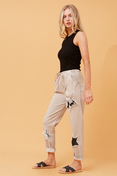 JANJA SEQUIN JOGGER PANTS