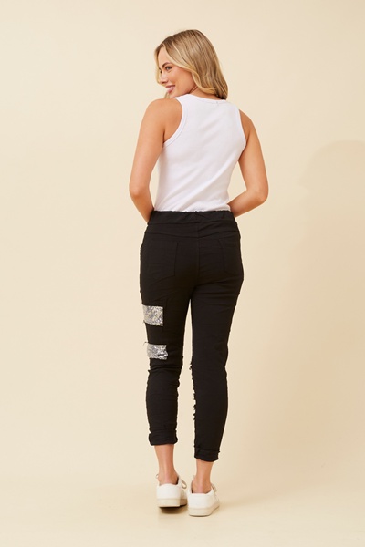 JANJA SEQUIN JOGGER PANTS