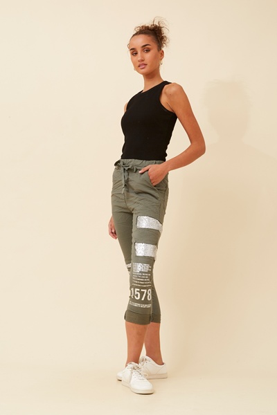 JANJA SEQUIN JOGGER PANTS
