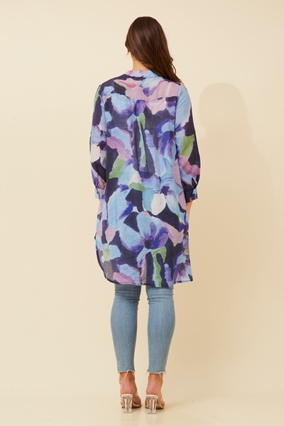 JANSON ABSTRACT PRINT TUNIC SHIRT