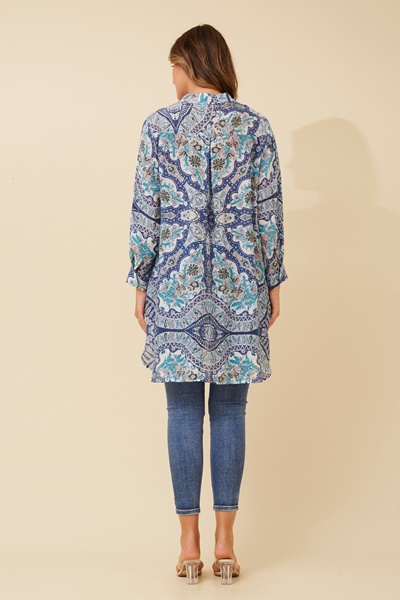 JANSON ABSTRACT PRINT TUNIC TOP