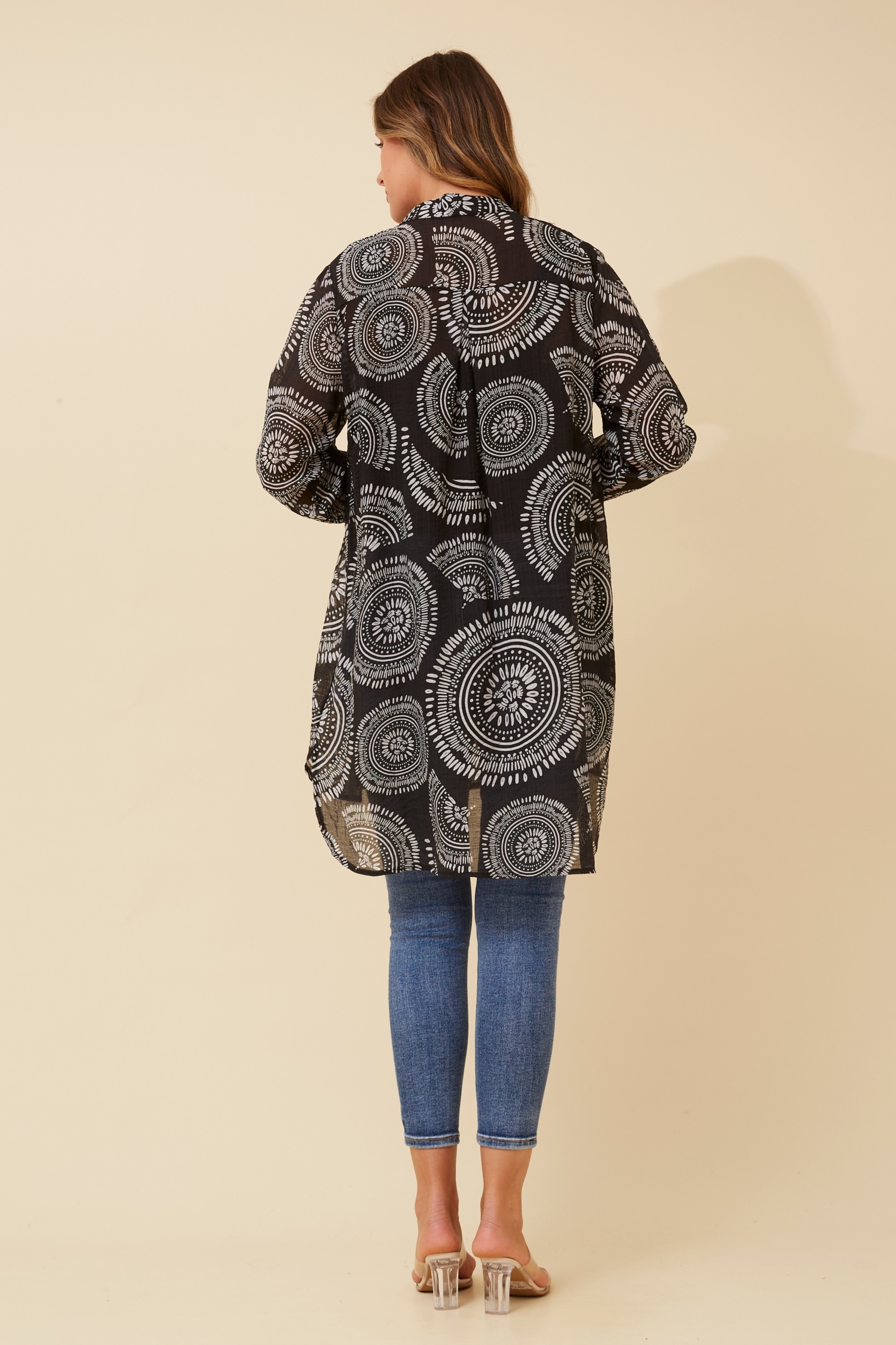 JANSON ABSTRACT PRINT TUNIC TOP