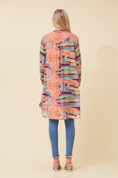 JANSON ABSTRACT PRINT TUNIC TOP