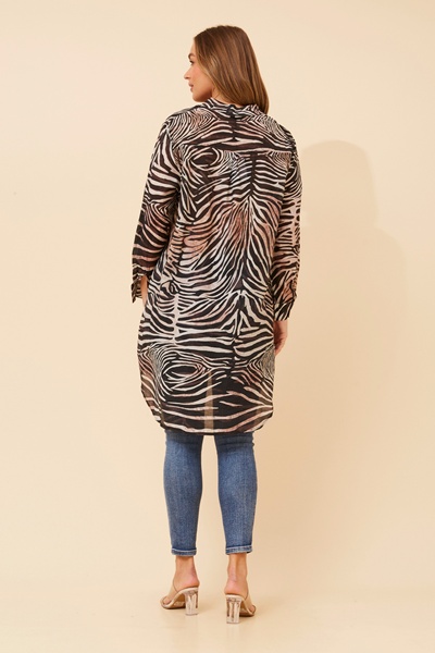 JANSON ANIMAL PRINT TUNIC SHIRT