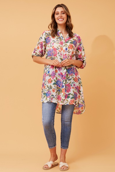 JANSON FLORAL HI LOW TUNIC