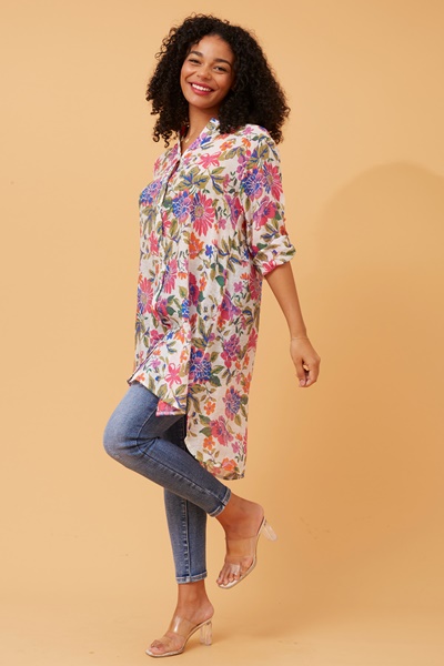 JANSON FLORAL HI LOW TUNIC