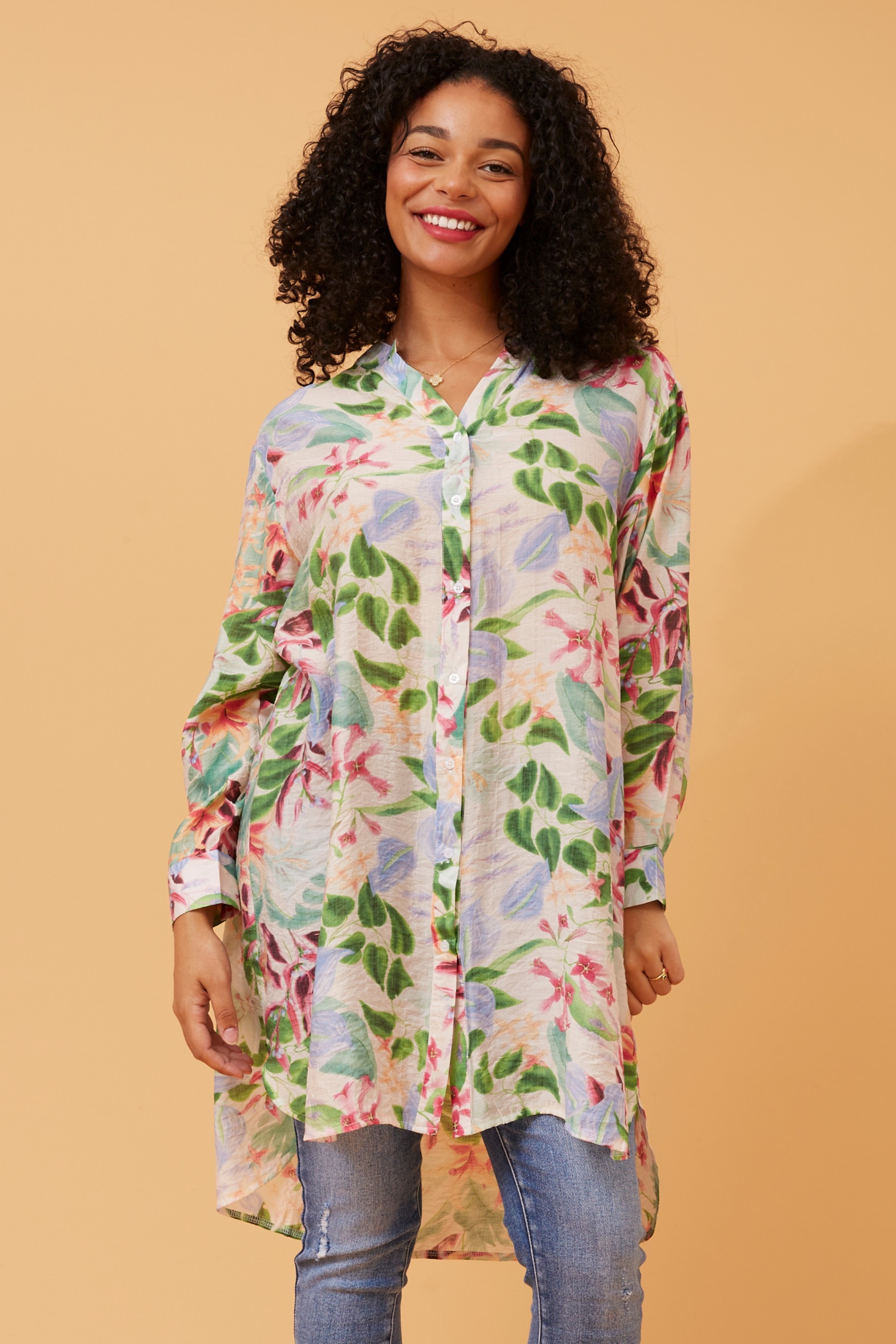 JANSON FLORAL HI LOW TUNIC