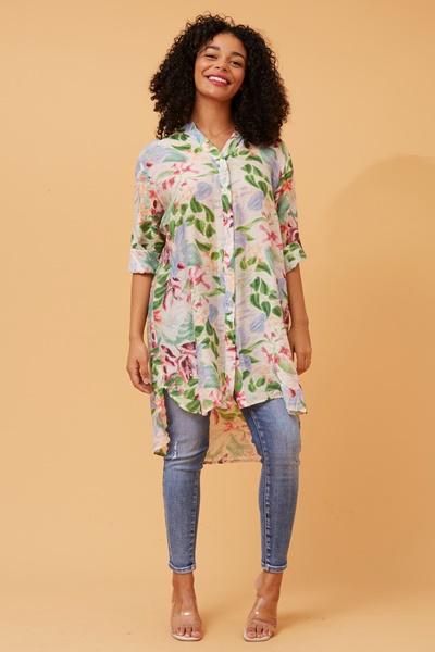 JANSON FLORAL HI LOW TUNIC