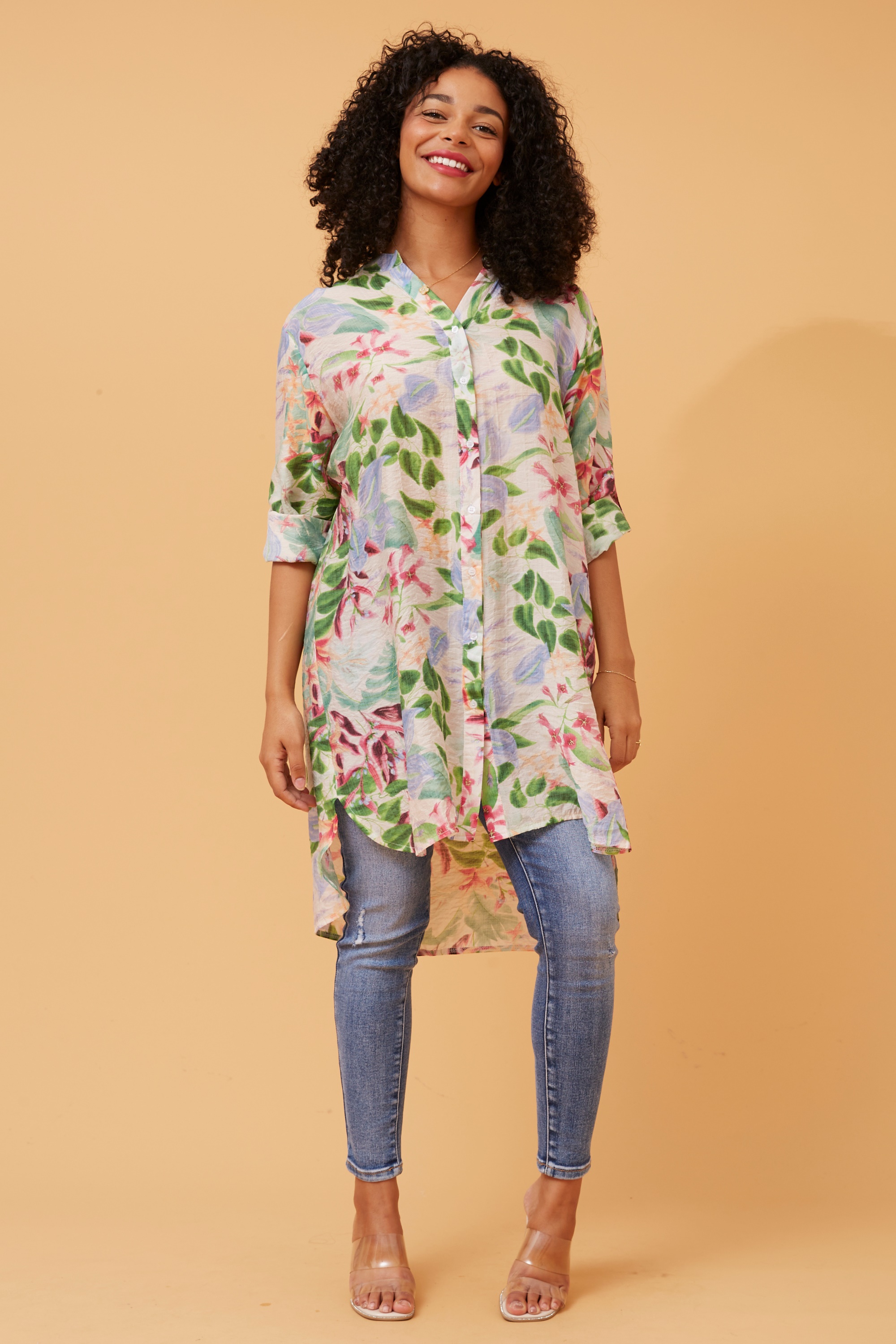 JANSON FLORAL HI LOW TUNIC