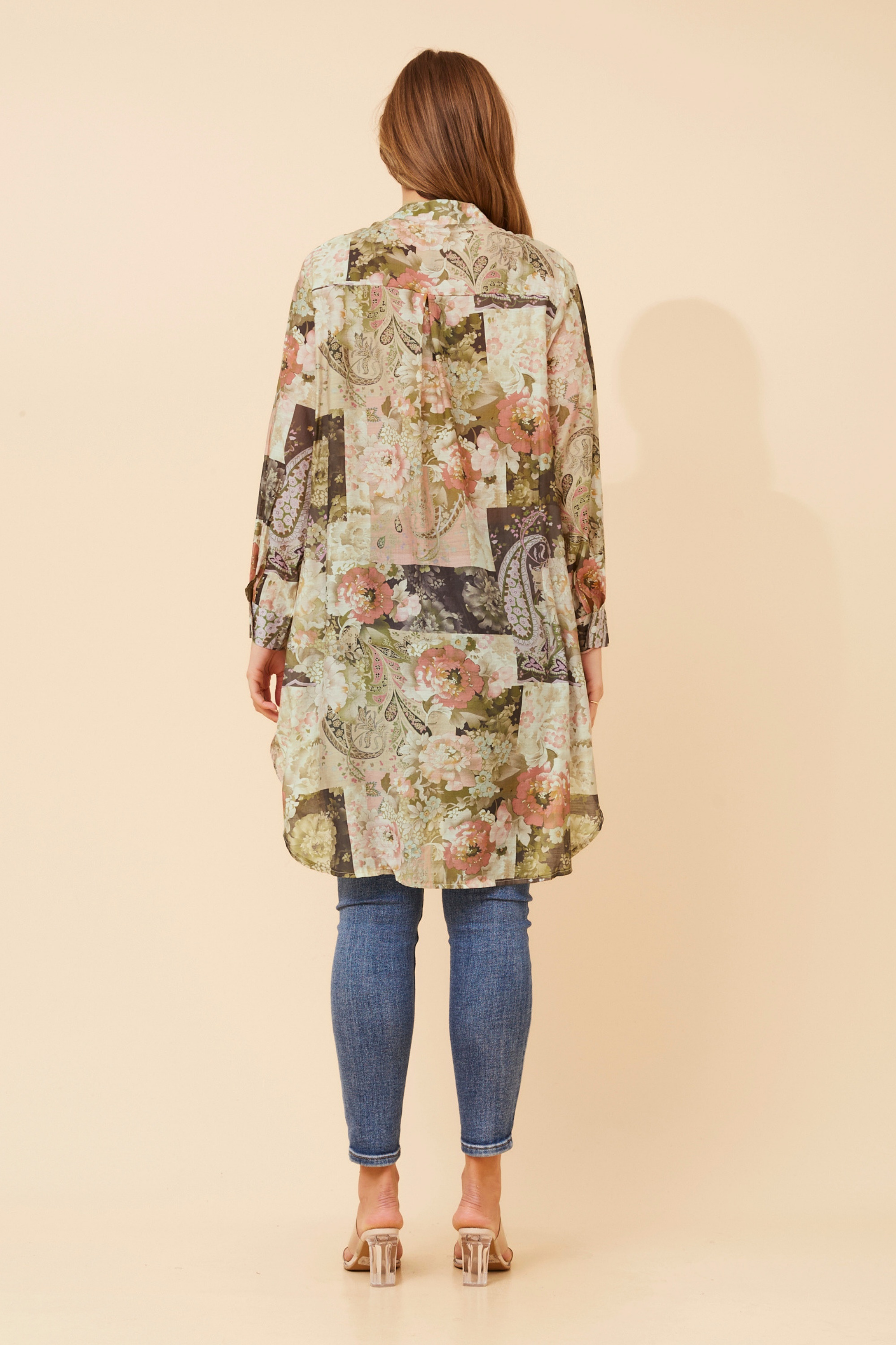 JANSON PATCHWORK PRINT TUNIC SHIRT