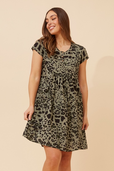 JANVI ANIMAL PRINT DRESS