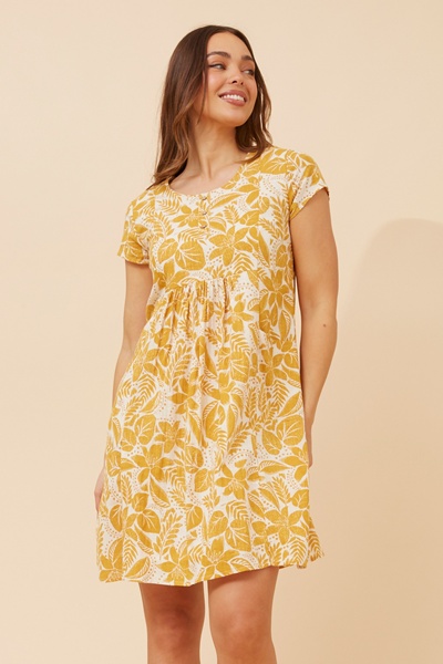 JANVI BOTANICAL CASUAL DRESS