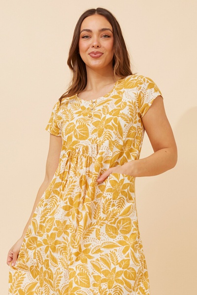 JANVI BOTANICAL CASUAL DRESS