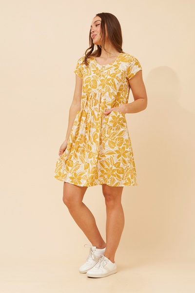 JANVI BOTANICAL CASUAL DRESS