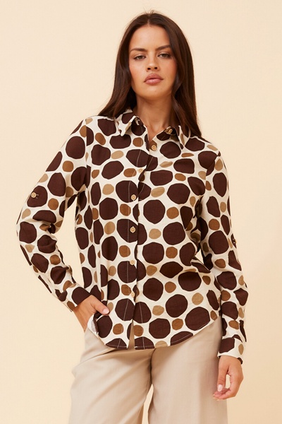 JARRAH POLKA DOT PRINT SHIRT