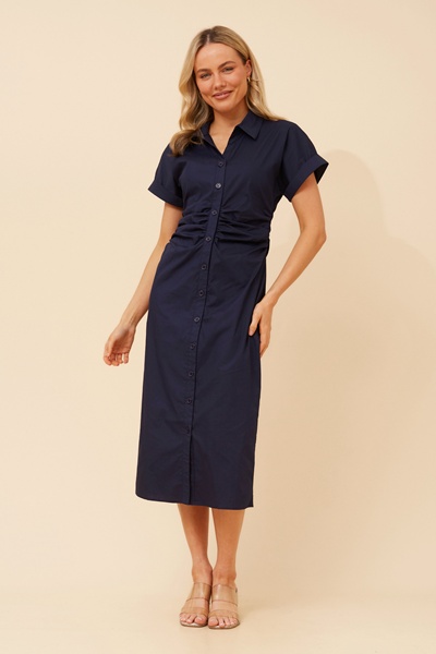JASMIA SOLID MIDI DRESS