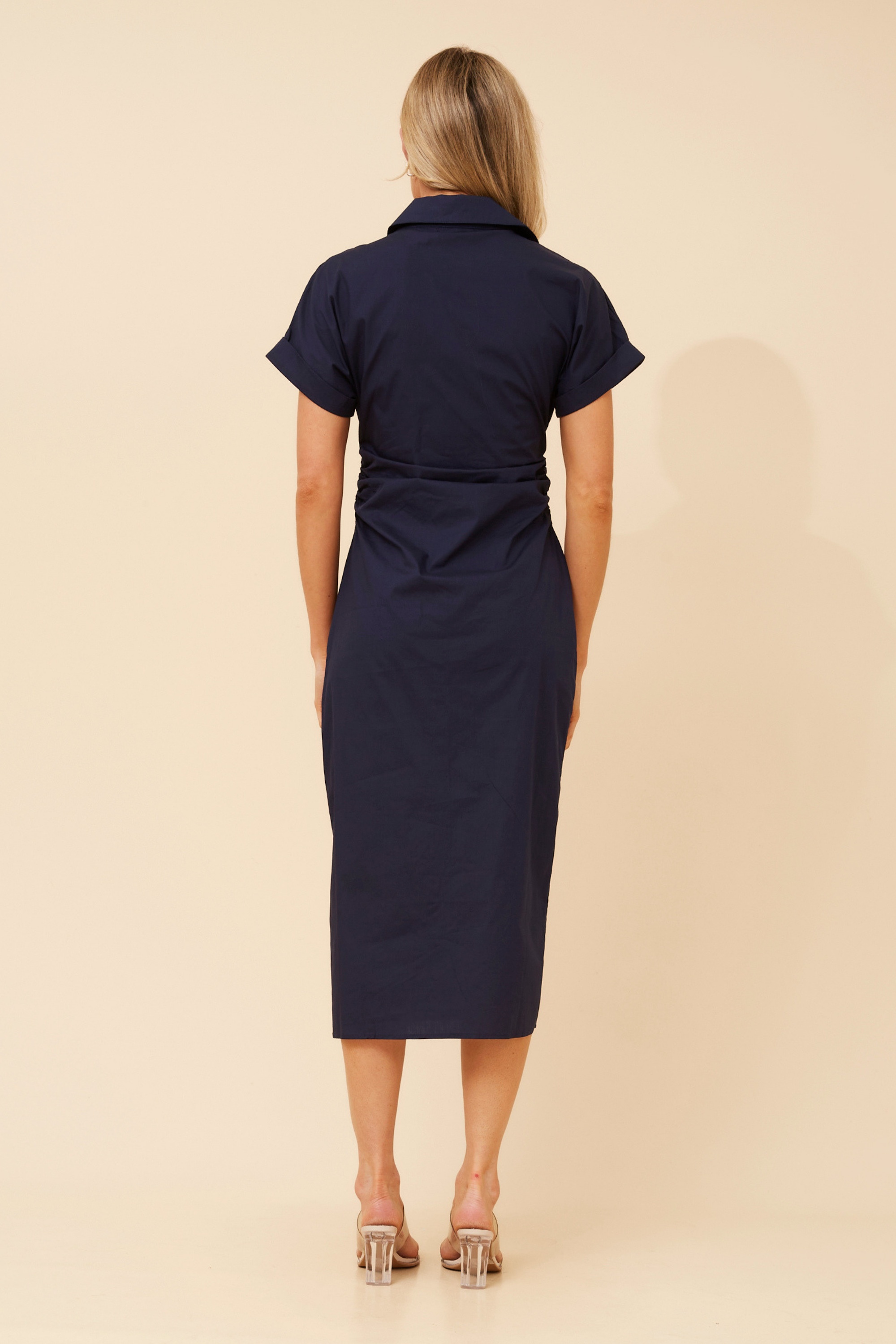 JASMIA SOLID MIDI DRESS
