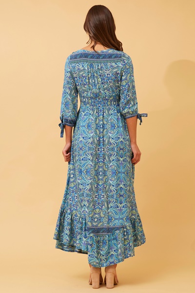 JASMINE PAISLEY BOHO MAXI DRESS