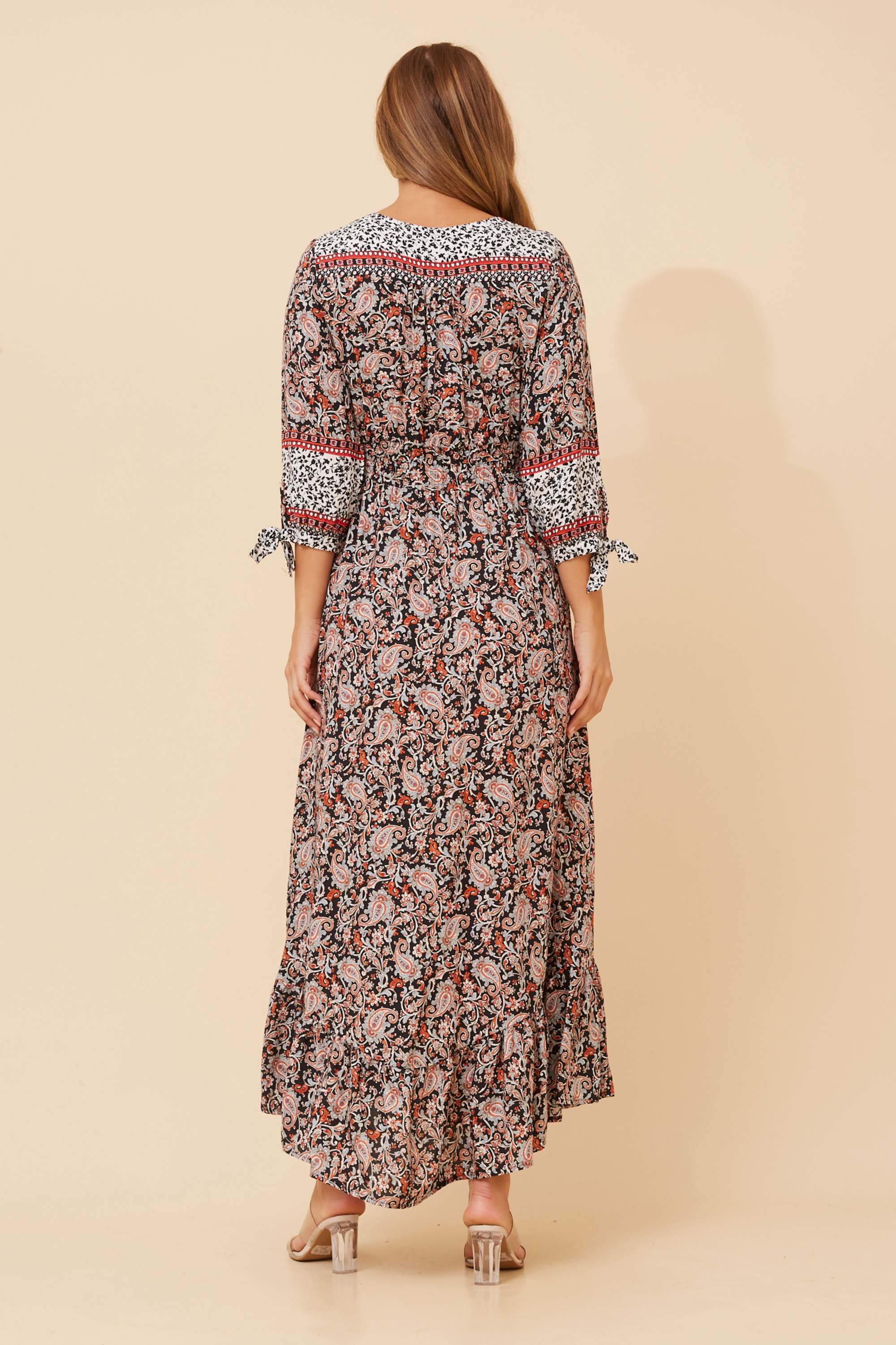 JASMINE PAISLEY PRINT MAXI DRESS