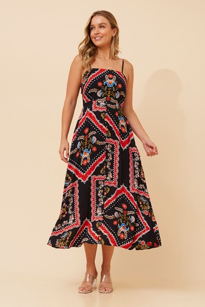 JAVAN BOHO PRINT DRESS