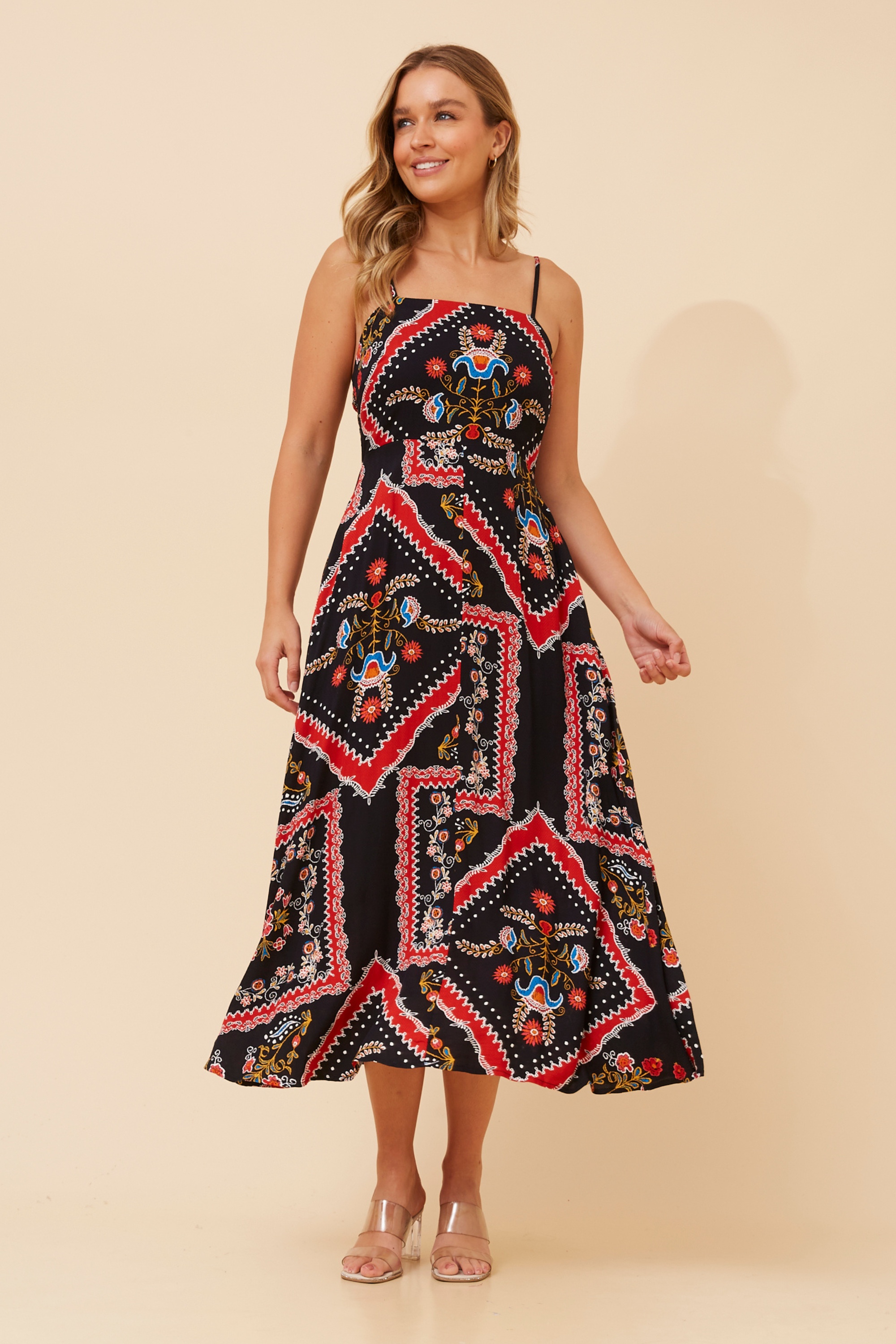 JAVAN BOHO PRINT DRESS