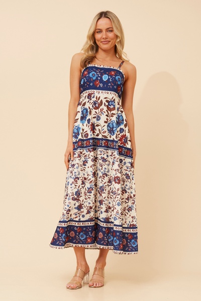 JAVAN FLORAL MIDI DRESS
