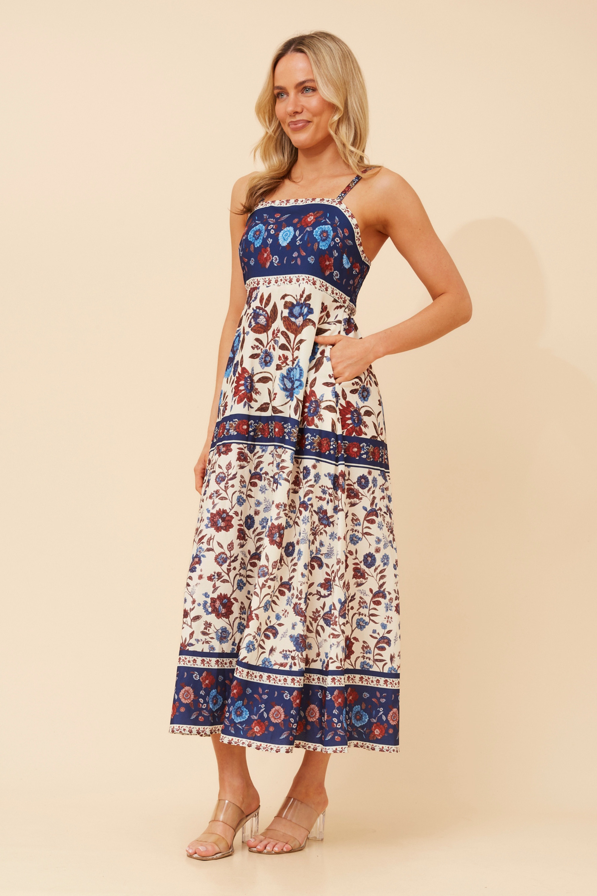 JAVAN FLORAL MIDI DRESS