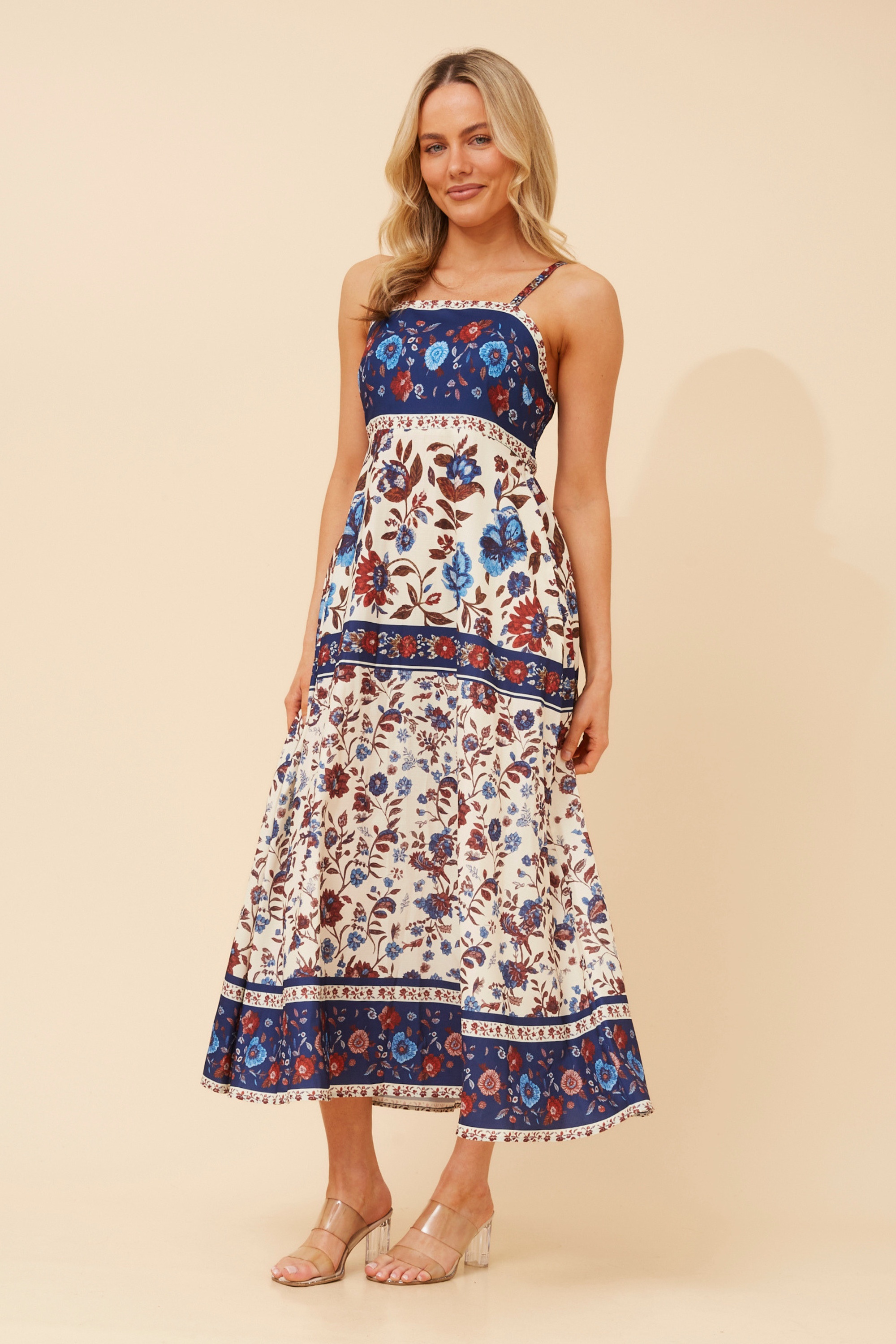 JAVAN FLORAL MIDI DRESS