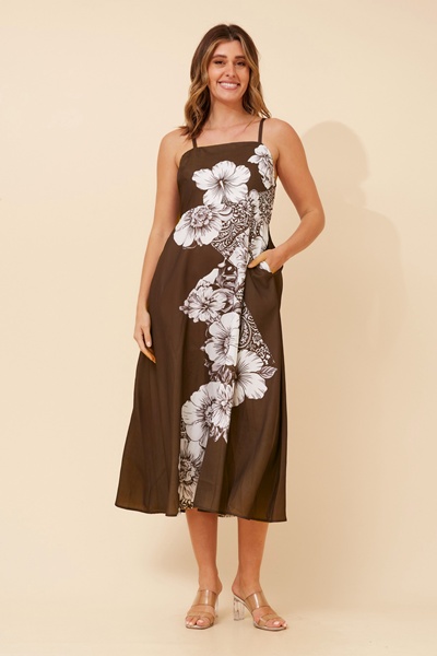 JAVAN FLORAL MIDI DRESS