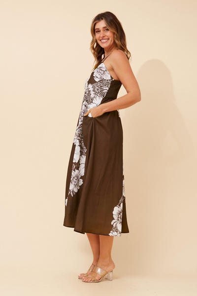 JAVAN FLORAL MIDI DRESS
