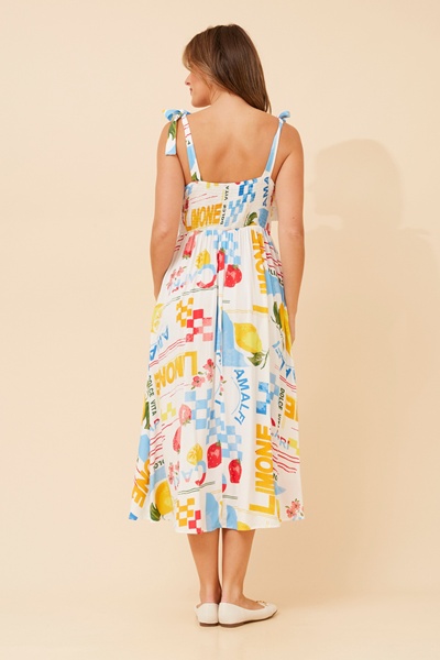 JAVAN LEMON PRINT DRESS