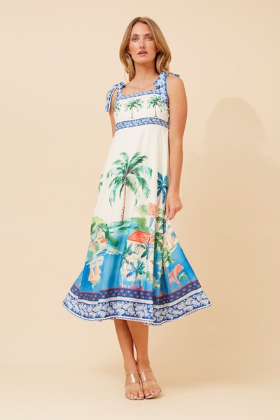 JAVAN TROPICAL PRINT DRESS