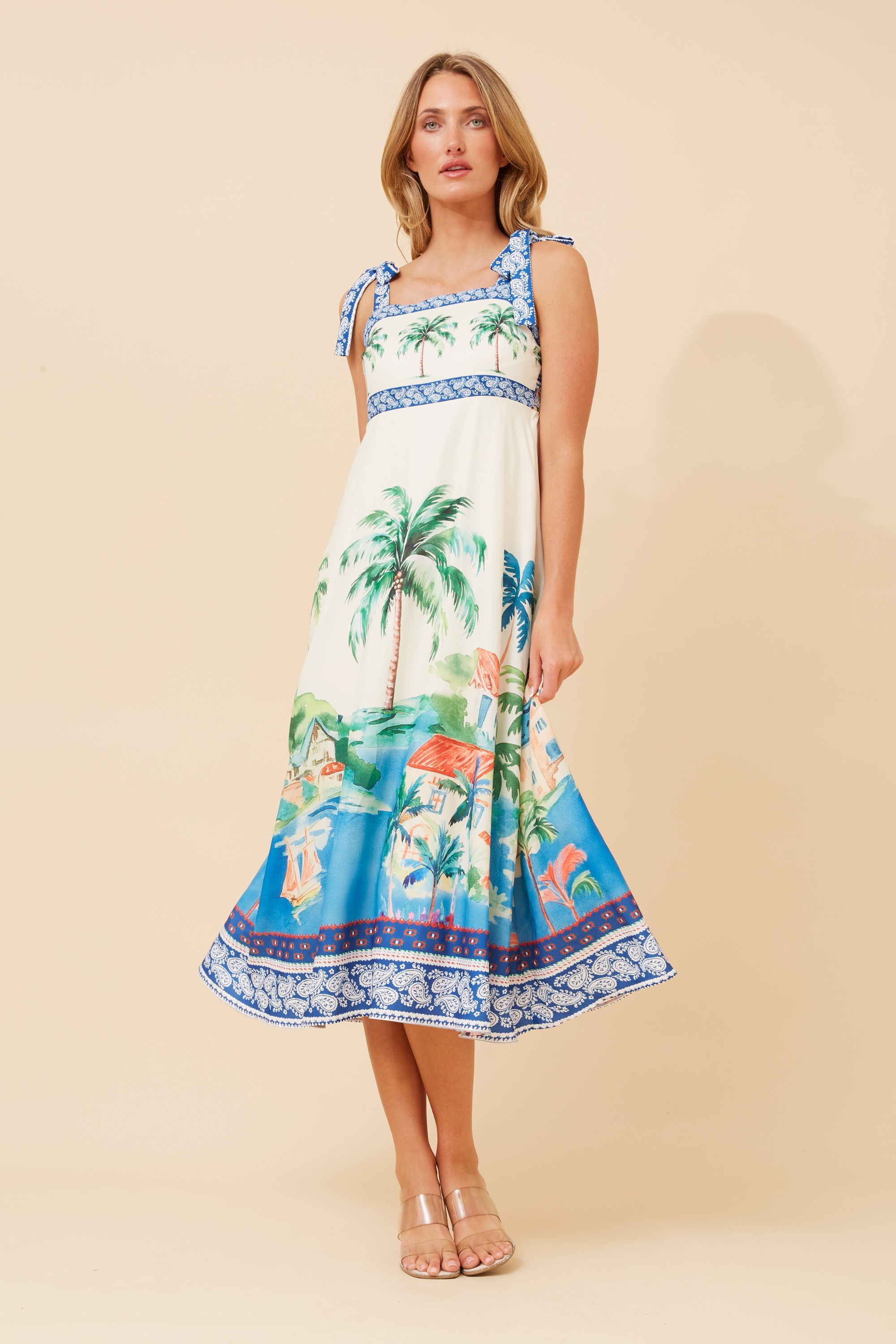 JAVAN TROPICAL PRINT DRESS