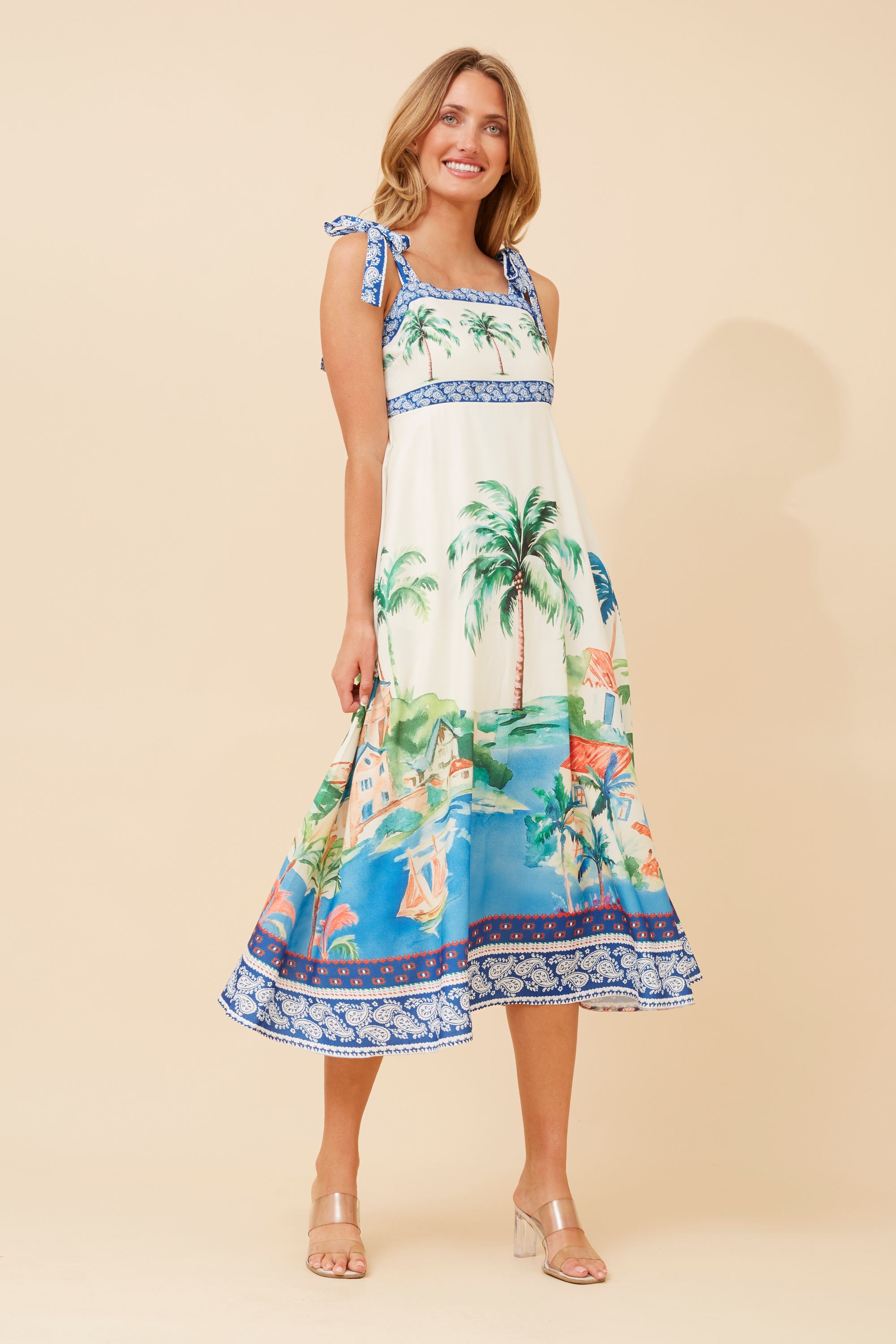 JAVAN TROPICAL PRINT DRESS