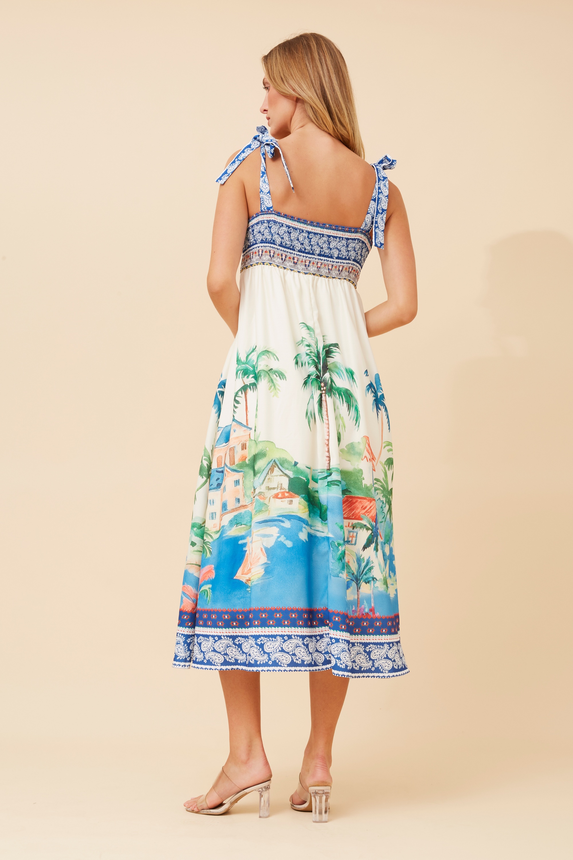 JAVAN TROPICAL PRINT DRESS
