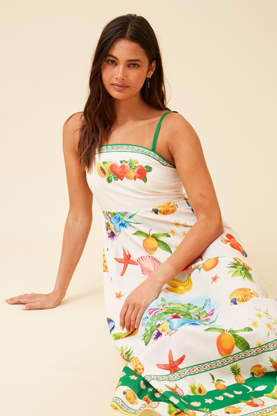 JAVAN WANDERLUST MIDI DRESS