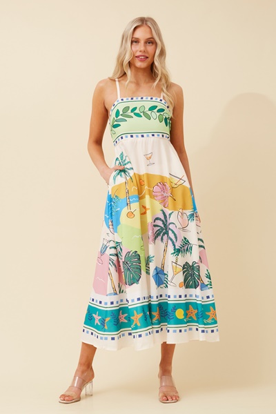 JAVAN WANDERLUST MIDI DRESS