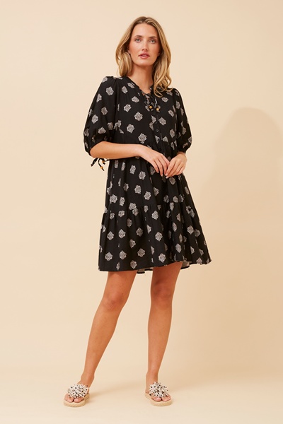 JAVANA ABSTRACT PRINT DRESS