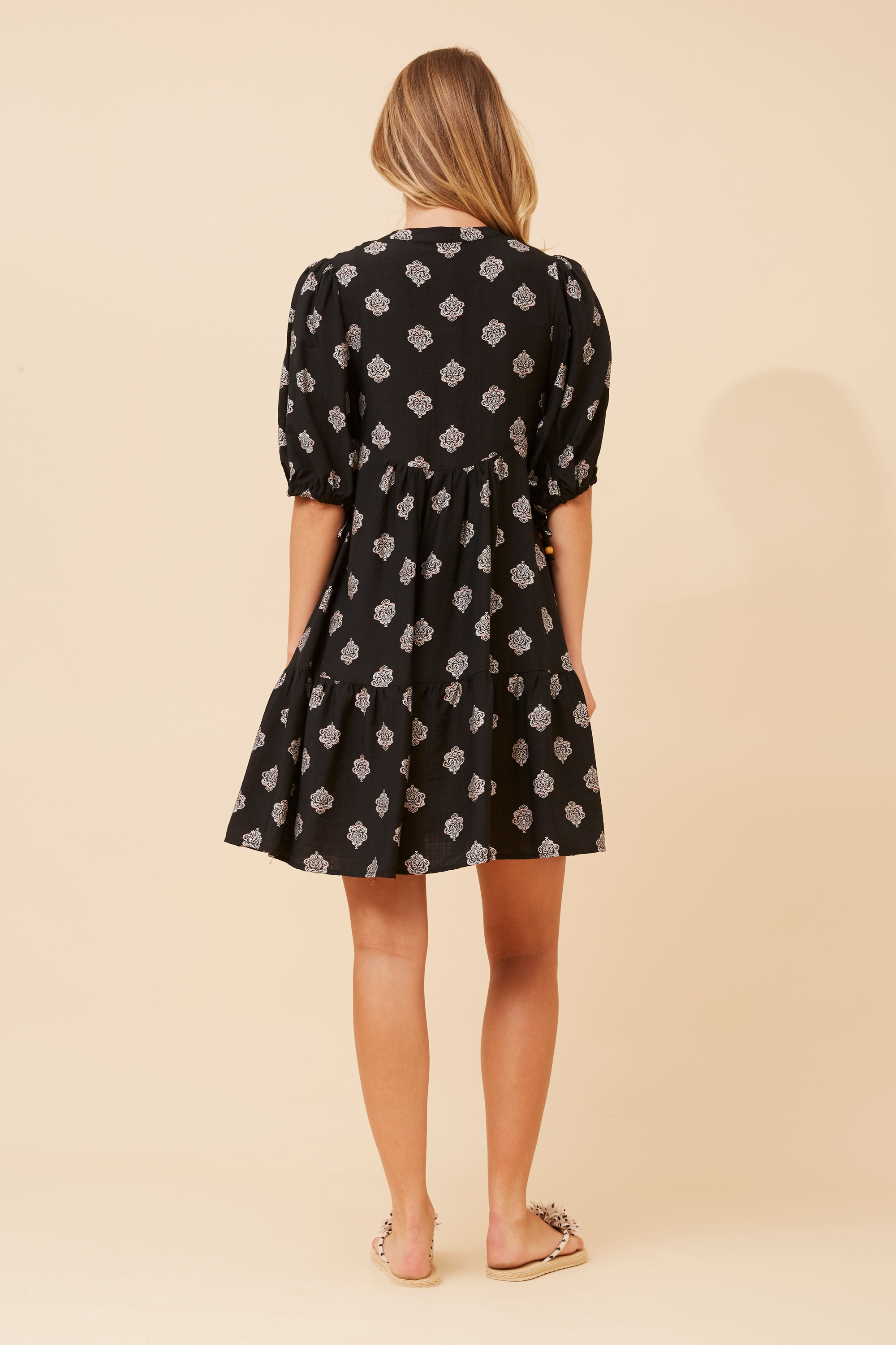 JAVANA ABSTRACT PRINT DRESS