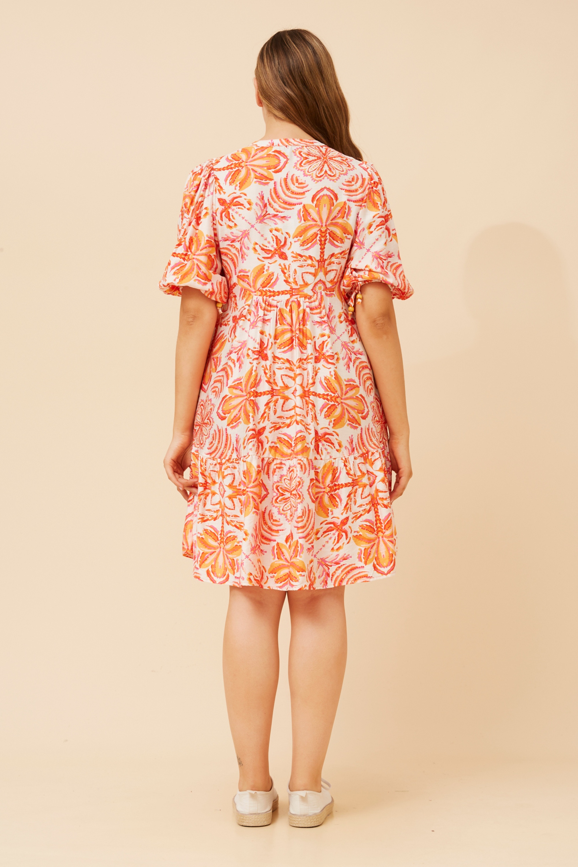 JAVANA ABSTRACT PRINT DRESS