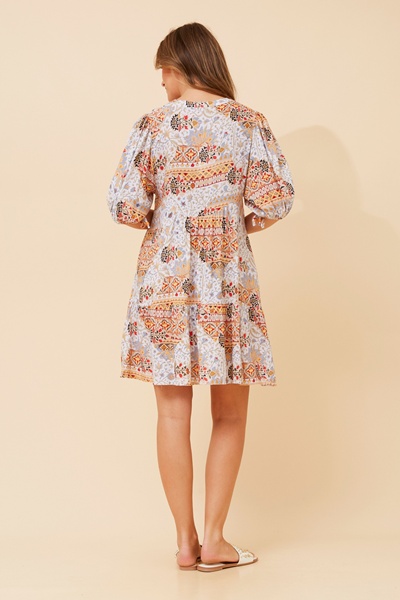JAVANA PATCHWORK BOHO DRESS