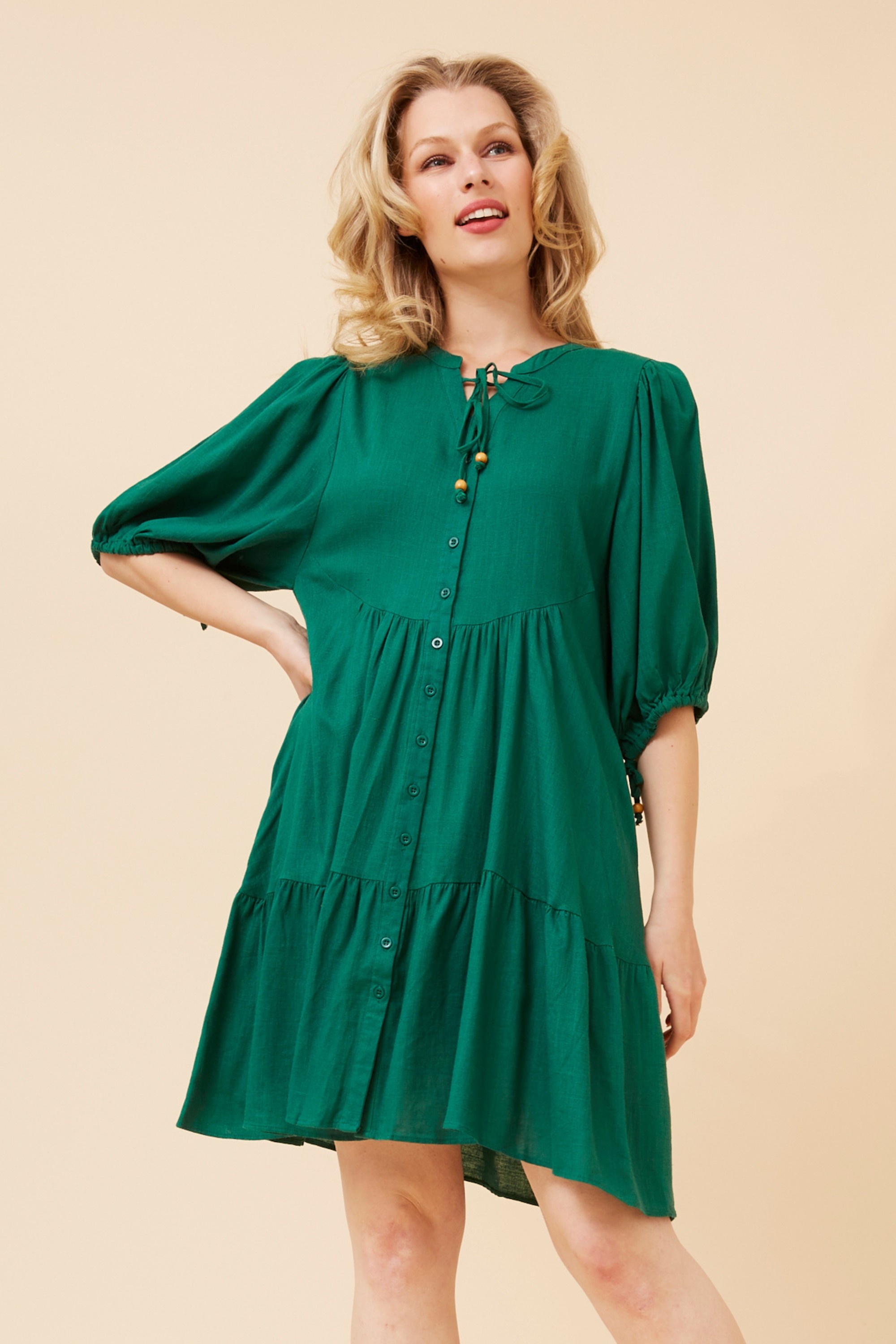 JAVANA PUFF SLEEVE DRESS